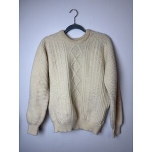 Vintage Barbour Cable Knit Wool Sweater size Medium